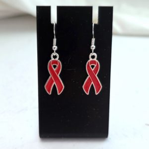 Red Ribbon Awareness Earrings