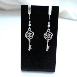 Vintage-Style Key Earrings