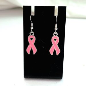 Pink Ribbon Earrings